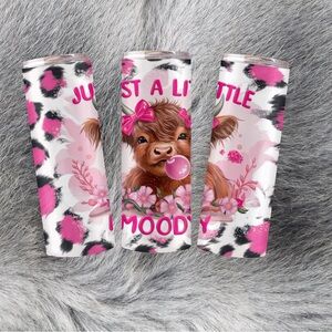 20oz Pink Leopard Cheetah Cow Heifer Stainless Steel Tumbler